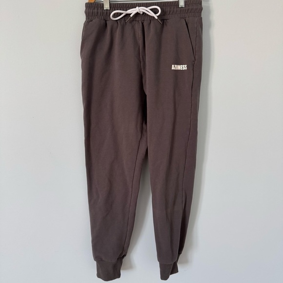 Azoness Jogger Sweatpants • Brown with White Drawstring women’s L - Picture 1 of 7